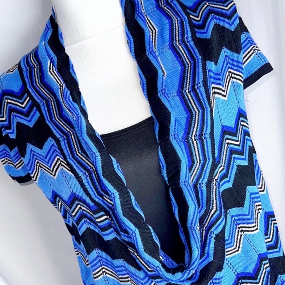 NY COLLECTION Short Sleeve Sweater, Built in silky tank top, Sz Lg
